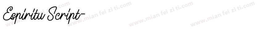 Espiritu Script字体转换